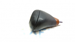 Lexus RX350 RX450h 10-15 leather gear knob, light brown wood, worn