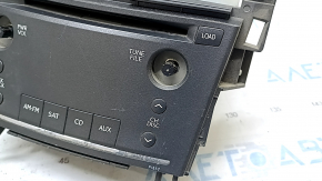 Lexus Hs250h radio has 10-12 scratches, missing buttons, and peeling chrome.