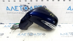 Left side mirror assembly for Lexus RX350 RX450h 10-12, 14 pins, auto-dimming, turn signal, backlight, blue, scratches, sand