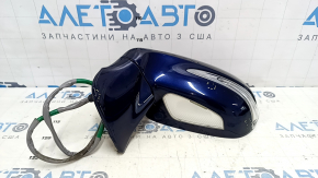 Left side mirror assembly for Lexus RX350 RX450h 10-12, 14 pins, auto-dimming, turn signal, backlight, blue, scratches, sand