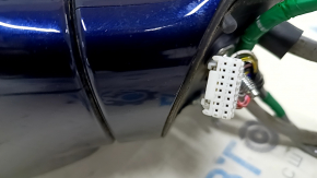 Left side mirror assembly for Lexus RX350 RX450h 10-12, 14 pins, auto-dimming, turn signal, backlight, blue, scratches, sand