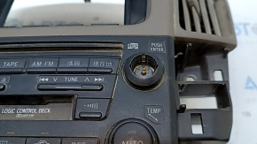 Tape player, radio, climate control, panel assembly Lexus RX300 98-03 dark beige, scratches, missing button cover
