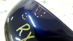 Right side mirror assembly for Lexus RX350 RX450h 10-12, 14 pins, auto-dimming, turn signal, backlight, blue, scratches, sand