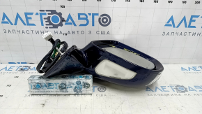 Right side mirror assembly for Lexus RX350 RX450h 10-12, 14 pins, auto-dimming, turn signal, backlight, blue, scratches, sand