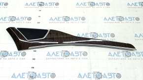 Volvo XC90 16-21 front right door molding in birch wood, with backlight, broken fasteners