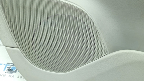 Door trim, rear left, Volvo XC90 16-20, gray and black leather, insert and armrest, gray leather, with birch wood molding, bumps, scratches, ready for dry cleaning