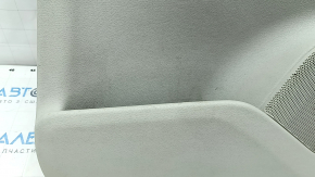 Door trim, rear right card, Volvo XC90 16-20, gray and black leather, insert and armrest, gray leather, with molding under birch wood, scratches, ready for dry cleaning