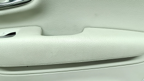 Door trim, rear right card, Volvo XC90 16-20, gray and black leather, insert and armrest, gray leather, with molding under birch wood, scratches, ready for dry cleaning