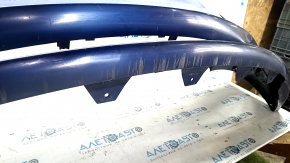 Tesla Model 3 18 front bumper, bare, blue PPSB, with scratches.