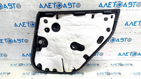 Door trim, rear left Tesla Model 3 18-20, black leather with speaker, Alcantara insert, leather armrest, with window control and door opening button, leather, worn