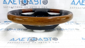 Bare steering wheel Lexus RX350 RX450h 10-12 pre-restyling, gray leather, with dark wood, worn leather, scratches