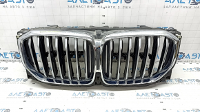 BMW X5 G05 19-23 radiator grille assembly with 3.0T radiator deflector blinds and motor, X-LINE, 360° camera, chrome, sand, swollen chrome