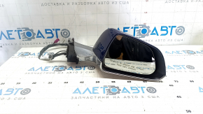 Right side mirror assembly for Tesla Model 3 18-20, 13+1 pins, heated, auto-dimming, blue PPSB, chrome, with bumpers