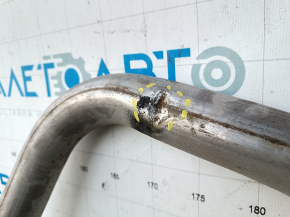 The exhaust pipe, middle and rear part with a barrel of Honda Accord 23-24 hybrid is dented