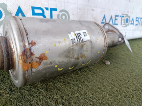 The exhaust pipe, middle and rear part with a barrel of Honda Accord 23-24 hybrid is dented
