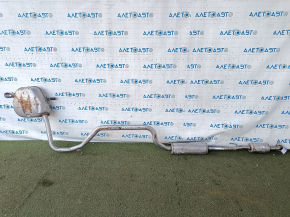 The exhaust pipe, middle and rear part with a barrel of Honda Accord 23-24 hybrid is dented