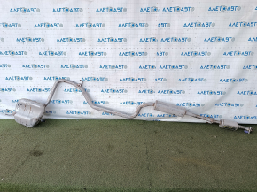 The exhaust pipe, middle and rear part with a barrel of Honda Accord 23-24 hybrid is dented