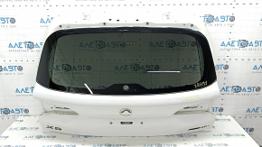 The trunk door is bare with glass, the upper part of the BMW X5 G05, 19-24 tinted, white 300, scratches on the glass