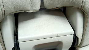 Rear seats, row 3, Volvo XC90 16-22, grey leather, needs cleaning, scratches on plastic