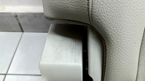 Rear seats, row 3, Volvo XC90 16-22, grey leather, needs cleaning, scratches on plastic