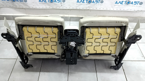 Rear seats, row 3, Volvo XC90 16-22, grey leather, needs cleaning, scratches on plastic