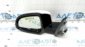 Left side mirror assembly BMW X5 G05 19-23 5-pin, turn signal, heated, memory, auto-dimming, BSM, white, worn