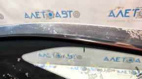 Lincoln MKZ 13-20 rear left window, chrome, torn seal, scratches on chrome