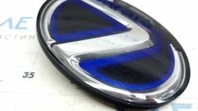 Lexus RX450h 10-15 grille emblem, blue glass, sand, polished chrome