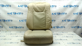 Lexus RX350 RX450h 10-12 passenger seat upholstery, beige leather, heated, perforated, dented leather, oxidized and cut off chips, needs cleaning