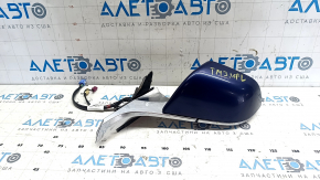 Left side mirror assembly for Tesla Model 3, 18-pin, 13-pin, 2-pin, heated, auto-dimming, chrome, blue PPSB, scratches