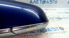 Left side mirror assembly for Tesla Model 3, 18-pin, 13-pin, 2-pin, heated, auto-dimming, chrome, blue PPSB, scratches