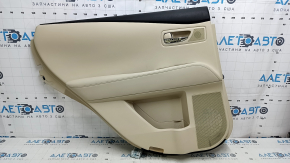 Rear left door panel for a Lexus RX350 RX450h 10-12 beige with beige leather insert, beige leather armrest, no buzzer, scuffs, scratches