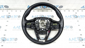BMW X5 G05 19-23 black leather steering wheel with heating under the paddle shifters, Sport, scratches, dented, torn, needs cleaning