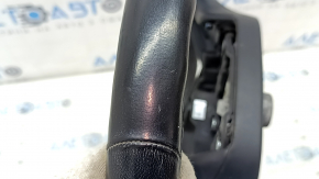 BMW X5 G05 19-23 black leather steering wheel with heating under the paddle shifters, Sport, scratches, dented, torn, needs cleaning