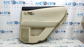 Door trim panel rear right Lexus RX350 RX450h 10-12 beige with beige leather insert, armrest beige leather, without tweeter, worn