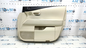 Door trim, front right card, Lexus RX350 RX450h 10-12, beige with beige leather insert, beige leather armrest, without tweeter, scratches,