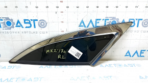 Rear left window, blind glass, Lincoln MKZ 13-20, chrome, torn seal