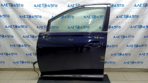 Front left door assembly for Lexus RX350 RX450h 10-15 keyless, blue 8U0, dented