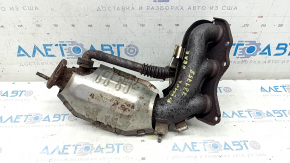 Lexus RX450h 10-15 rear exhaust manifold with catalytic converter and pipe, rusty
