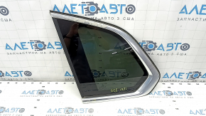 Rear left fixed glass window for BMW X5 G05 19-24 with chrome molding, scratches