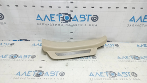 Lexus RX350 RX450h 10-15 rear right door sill trim, beige, with chrome trim, scratches