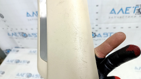 Lexus RX350 RX450h 10-15 rear right door sill trim, beige, with chrome trim, scratches