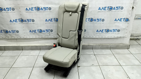 Volvo XC90 16-23 rear center seat, gray leather, 3 rows, with belt, dry-cleanable, scratches, dented