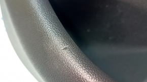 Door trim, front right, BMW X5 G05 19-23, black leather, Alu Mesheffect wood insert, black leather armrest, with handle and bumper pads, dent, scratches, no plug