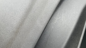 Door trim, front right, BMW X5 G05 19-23, black leather, Alu Mesheffect wood insert, black leather armrest, with handle and bumper pads, dent, scratches, no plug