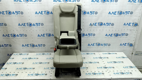 Volvo XC90 16-23 rear center seat, gray leather, 3 rows, with belt, dry-cleanable, scratches, dented