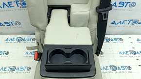 Volvo XC90 16-23 rear center seat, gray leather, 3 rows, with belt, dry-cleanable, scratches, dented