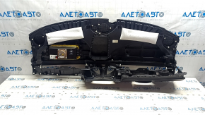 Tesla Model 3 18" front dashboard with AIRBAG, black leather, with speaker trim, rusty pyropatron