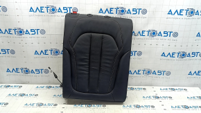 Rear seat backrest, 2nd row, right, BMW X5 G05 19-22, for 2 rows, black leather, needs cleaning, dents