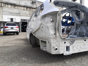 Quarter wing rear left BMW X5 G05 19-24 on the body, white, butt